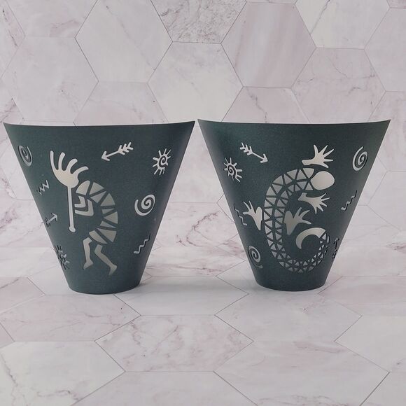PartyLite southwest kokopelli votive candle wall sconces - Picture 1 of 4